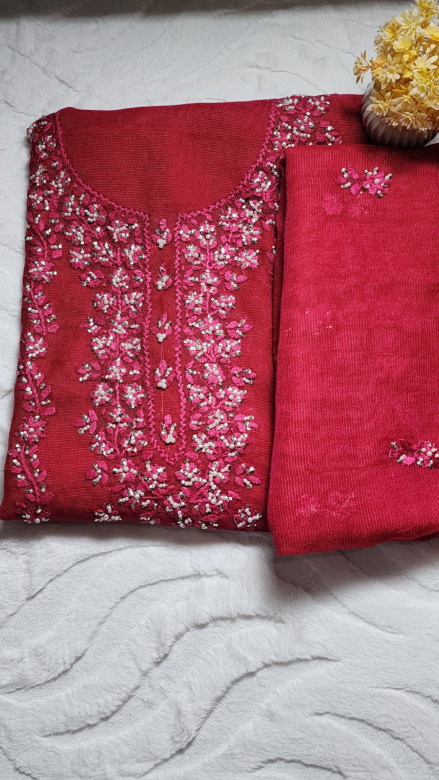 Embroidered Khaadi Net 2-Piece Suit – Shirt & Dupatta