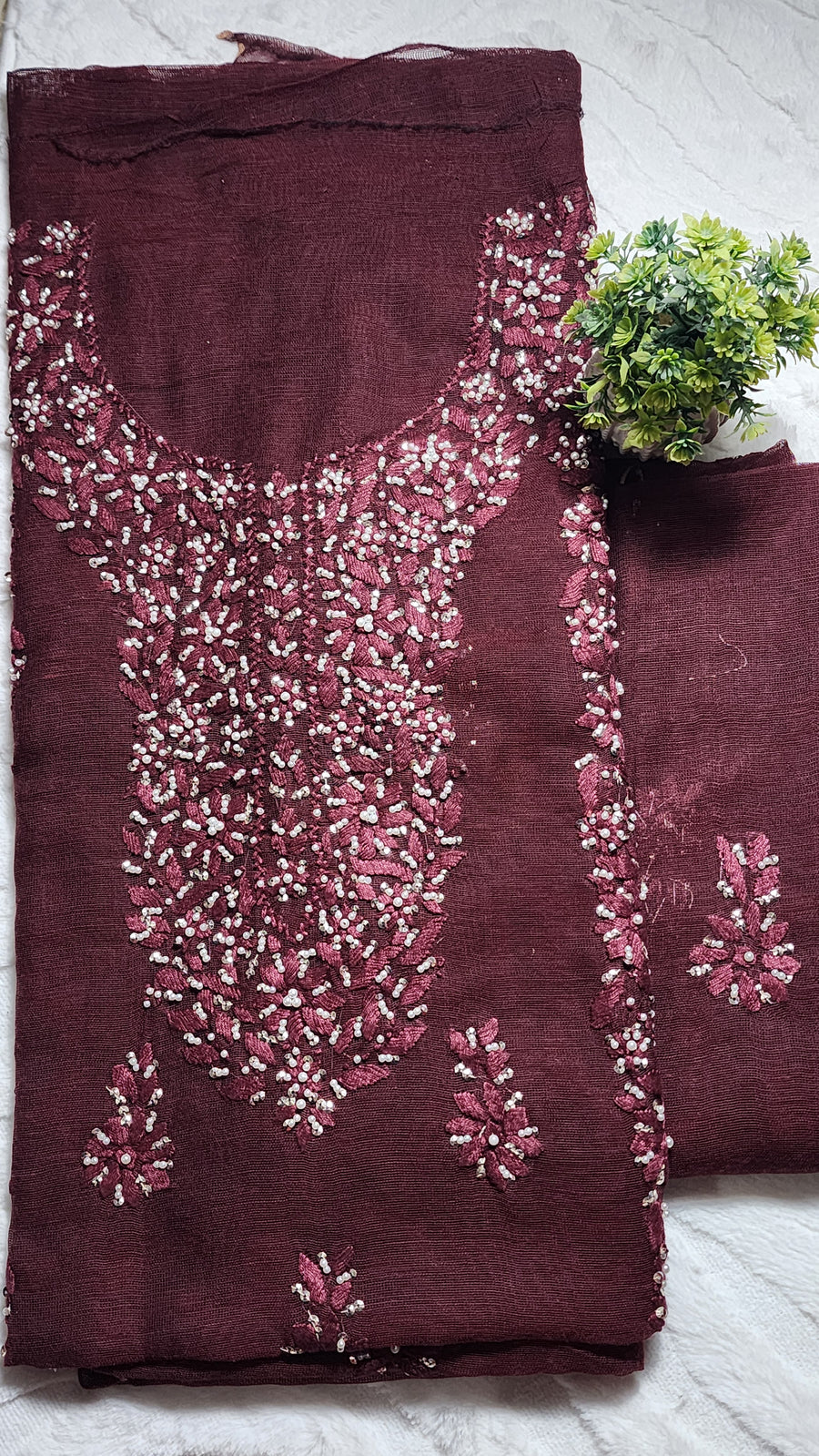 Embroidered Khaadi Net 2-Piece Suit – Shirt & Dupatta