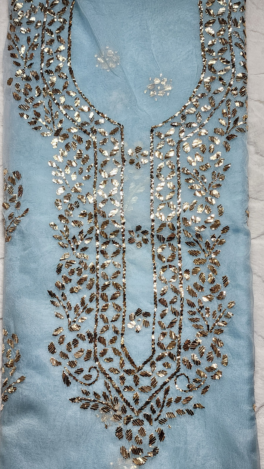 Organza 2 piece with mukesh work ( Dupatta and shirt)